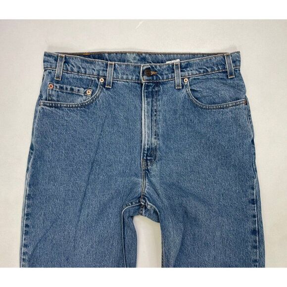 VINTAGE Levi's 550 Denim Jeans Men Size 34 X 31 Blue Tag Size 36 x 32 USA 90s - Picture 4 of 10